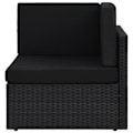 Miniatyrbild 9 av 10: vidaXL Modulsoffa 2-sits konstrotting svart Svart