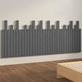 Miniatyrbild 3 av 8: vidaXL Väggmonterad huvudgavel grå 204x3x80 cm massiv furu Grå