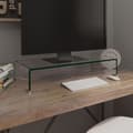 vidaXL TV-bord klarglas 70x30x13 cm Transparent