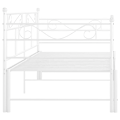 Miniatyrbild 8 av 10: vidaXL Utdragbar sängram bäddsoffa vit metall 90x200 cm Vit