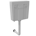 Miniatyrbild 5 av 7: vidaXL Cistern till toalett med botten inlopp 3/6 L grå grå