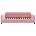 Miniatyrbild 6 av 9: vidaXL Dagbädd utdragbar rosa 80x200 cm sammet Rosa