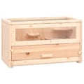 Miniatyrbild 1 av 9: vidaXL Hamsterbur 60x30x35 cm massivt granträ Brun