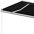 Miniatyrbild 6 av 10: vidaXL Markis med stolpar automatiskt infällbar 3,5x2,5 m antracit Antracit