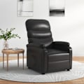 Miniatyrbild 1 av 9: vidaXL Reclinerfåtölj svart konstläder Svart