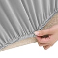 Miniatyrbild 3 av 7: vidaXL Sofföverdrag 4-sits med stretch grå polyesterjersey grå