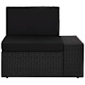 Miniatyrbild 8 av 10: vidaXL Loungeset för trädgården 5 delar konstrotting svart Svart