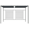 Miniatyrbild 2 av 7: vidaXL Paviljong med infällbart tak 4x3x2,3 m gräddvit 180 g/m² Antracit