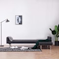 Miniatyrbild 3 av 10: vidaXL L-formad bäddsoffa mörkgrå polyester grå