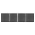 vidaXL Staketpanel WPC 699x186 cm svart Svart