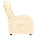 Miniatyrbild 4 av 9: vidaXL Reclinerfåtölj gräddvit konstläder Creme