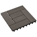 Miniatyrbild 3 av 6: vidaXL Trall 22 st 30x30 cm 2 kvm WPC mörkbrun Brun