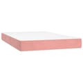 vidaXL Pocketresårmadrass rosa 120x200x20 cm sammet Rosa
