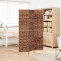 Miniatyrbild 1 av 9: vidaXL Rumsavdelare 3 paneler brun 122x180 cm vattenhyacint Brun