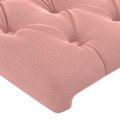 Miniatyrbild 5 av 9: vidaXL Sänggavel med kanter rosa 83x23x78/88 cm sammet Rosa