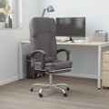 Miniatyrbild 10 av 10: vidaXL Kontorsstol med massage grå konstläder Grå