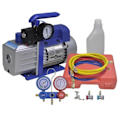 Miniatyrbild 1 av 10: vidaXL Vakuumpump 1-stegs med 2-vägs grenrörsmätare multifärg