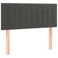 vidaXL Sänggavel mörkgrå 80x5x78/88 cm sammet Grå