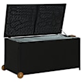 Miniatyrbild 5 av 8: vidaXL Dynbox svart 120x65x61 cm konstrotting Svart