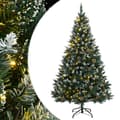 vidaXL Plastgran 300 LEDs 210 cm Grön