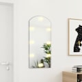 Miniatyrbild 2 av 10: vidaXL Spegel med LED-lampor 90x45 cm glas valvformad (335864+326089) Silver