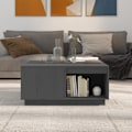 Miniatyrbild 3 av 8: vidaXL Soffbord grå 80x81x36,5 cm massivt furu Grå