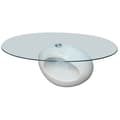 vidaXL Soffbord Unik högglans 115x65cm vit Vit