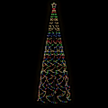 Miniatyrbild 3 av 9: vidaXL Julgranskon färgglad 1400 LEDs 160x500 cm Flerfärgsdesign