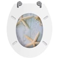 Miniatyrbild 5 av 9: vidaXL Toalettsitsar med lock 2 st MDF sjöstjärnor multifärg