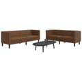 vidaXL Soffgrupp chesterfield 2 delar brun konstmocka Brun