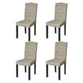 vidaXL Köksstol Karl 4-pack beige Beige