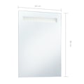 Miniatyrbild 6 av 8: vidaXL Badrumsspegel LED 60x80 cm Silver