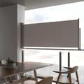 vidaXL Infällbar sidomarkis 100 x 300 cm grå grå