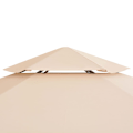 Miniatyrbild 5 av 9: vidaXL Paviljong hexagonal 323x265 cm beige Beige