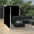 Miniatyrbild 3 av 10: vidaXL Infällbar sidomarkis svart 140x600 cm Svart