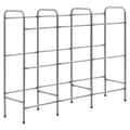vidaXL Förvaringshylla för 9 backar silver 145x33x116 cm stål Silver