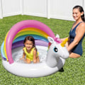 Miniatyrbild 1 av 4: INTEX Babypool enhörning 127x102x69 cm Flerfärgsdesign