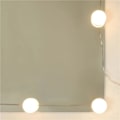 Miniatyrbild 4 av 10: vidaXL Sminkbord LED vit konstruerat trä Vit
