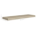 Miniatyrbild 8 av 8: vidaXL Svävande vägghyllor 2 st ek 80x23,5x3,8 cm MDF Brun