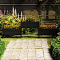 Miniatyrbild 1 av 7: vidaXL Odlingslåda Svart 245,5x44x75 cm massiv furu Svart