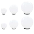 vidaXL LED-lampor 6 st sfäriska 20/30/40 cm PMMA Vit