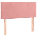 vidaXL Sänggavel rosa 90x5x78/88 cm sammet Rosa
