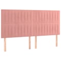 Miniatyrbild 5 av 8: vidaXL Ramsäng med madrass rosa 180x200 cm sammet Rosa