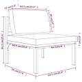 Miniatyrbild 8 av 8: vidaXL Trädgårdssoffa 3-sits med dynor aluminium antracit Antracit