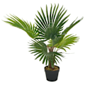 Miniatyrbild 1 av 2: vidaXL Konstväxt Palm med kruka 70 cm grön Grön