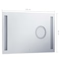 Miniatyrbild 8 av 8: vidaXL Badrumsspegel LED med touch-sensor 100x60 cm Silver
