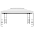 Miniatyrbild 4 av 10: vidaXL Paviljong med ljusslinga LED 4x3x2,7 m vit Vit