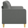 Miniatyrbild 4 av 9: vidaXL Soffa 2-sits mörkgrå 140 cm tyg Grå