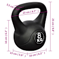 Miniatyrbild 4 av 4: vidaXL Kettlebell plasthölje 8 kg Svart
