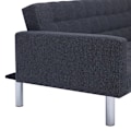 Miniatyrbild 9 av 10: vidaXL L-formad bäddsoffa mörkgrå polyester grå